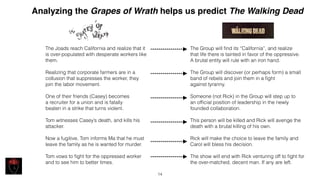 Dead Grapes of Walking Wrath: How The Walking Dead is a Post-Apocalyptic Retelling of The Grapes of Wrath by John Steinbeck