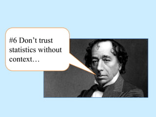 #6 Don’t trust
statistics without
context…
 