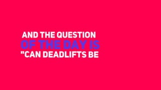 Deadlifts vs Rows