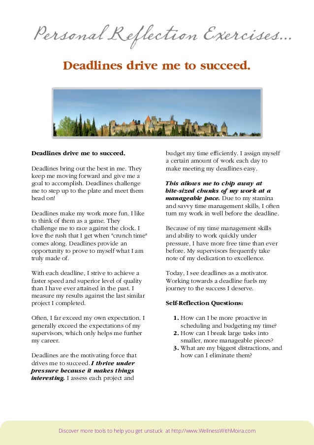 ability to work under pressure and meet deadlines