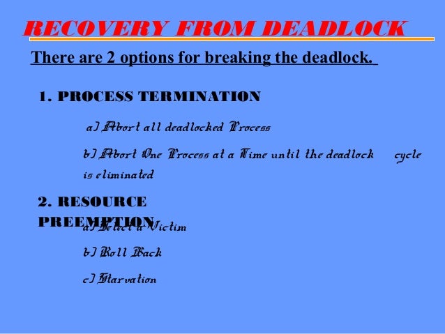 Deadlocks notes picture