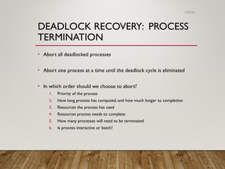Deadlocked Process In Program DEADLOCKS IN OPERATING SYSTEM- LECTURES. | PPT