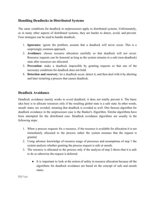 Deadlock in Distributed Systems | PDF