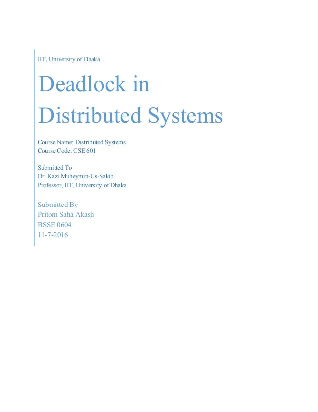 Distributed systems coursework