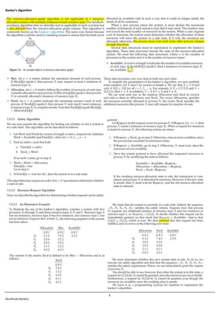 6
Deadlocks (Galvin)
Banker’s Algorithm
 