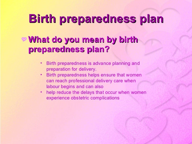 deadly delay birth preparedness plan