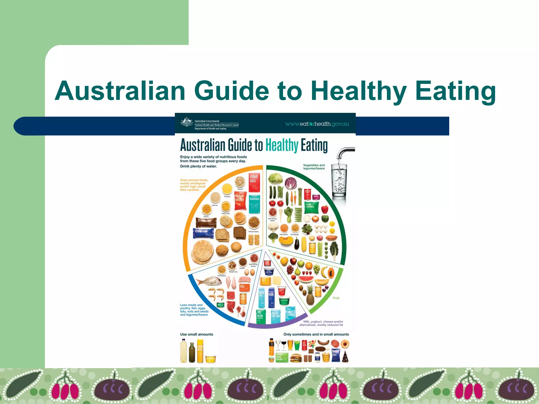 Australian Guide to Healthy Eating
 