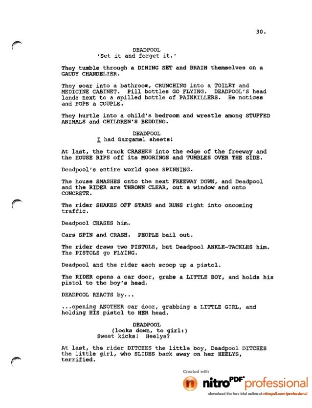 deadpool leaked script