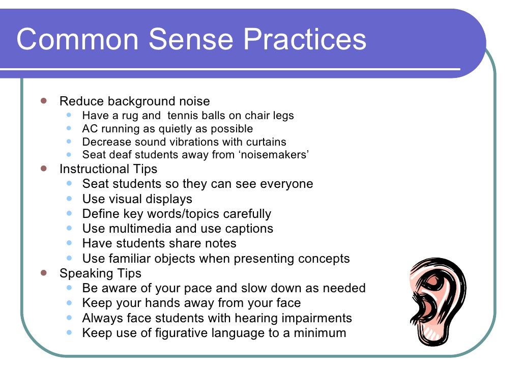 Deaf And Hard Of Hearing Presentation