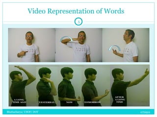 Video Representation of Words
070911
5
Bhattacharya/ USOF/ DOT
 