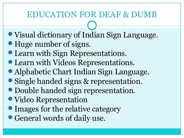 Indian Sign Language Chart
