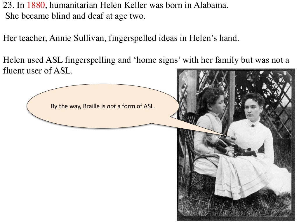 ASL Deaf history timeline