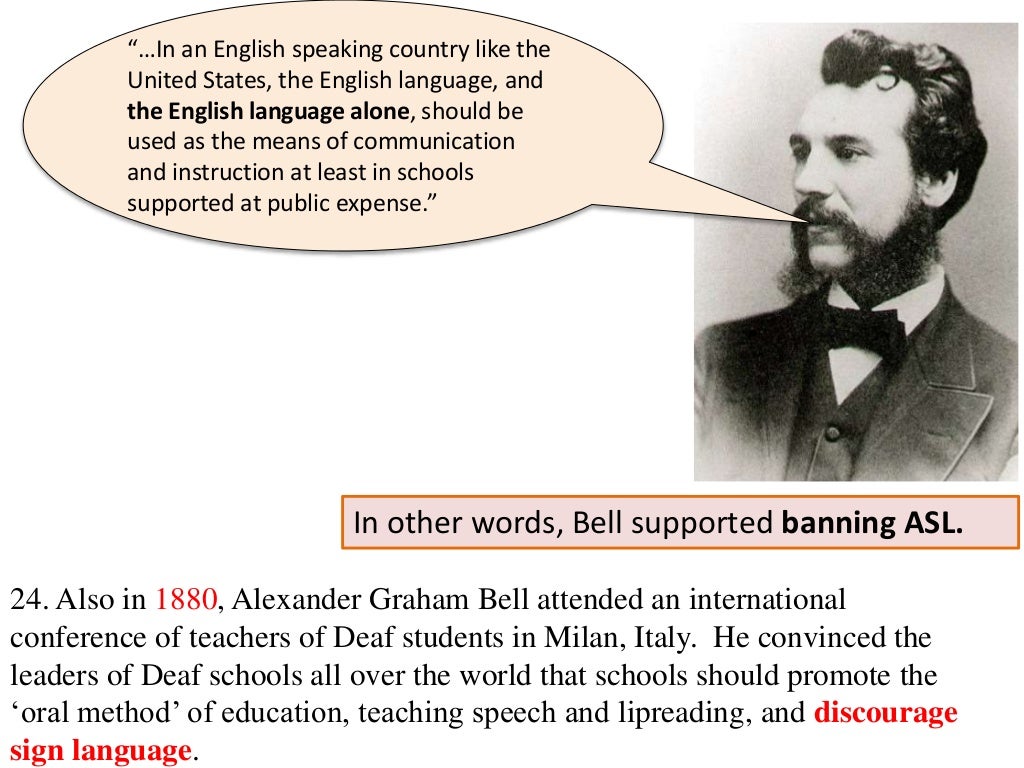 ASL Deaf history timeline