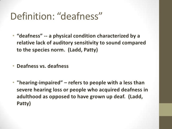 deaf impaired