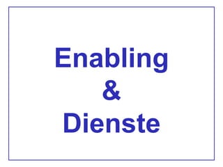 Enabling
&
Dienste
 