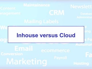 Inhouse versus Cloud
 