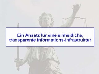 Ein Ansatz für eine einheitliche,
transparente Informations-Infrastruktur
 
