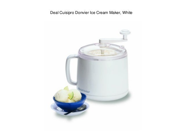Deal Cuisipro Donvier Ice Cream Maker White