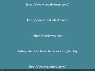 Photo by CRASH:candy - Creative Commons Attribution-NonCommercial License https://www.flickr.com/photos/91903883@N00 Created with Haiku Deck
 