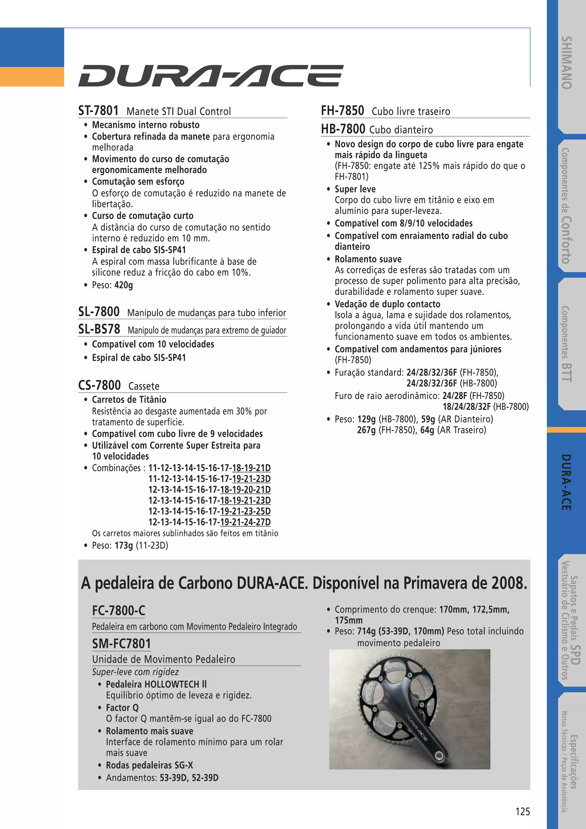 Catalogo 2008 SHIMANO Portugues