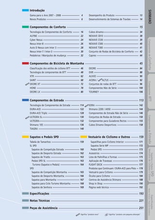 Catalogo 2008 SHIMANO Portugues