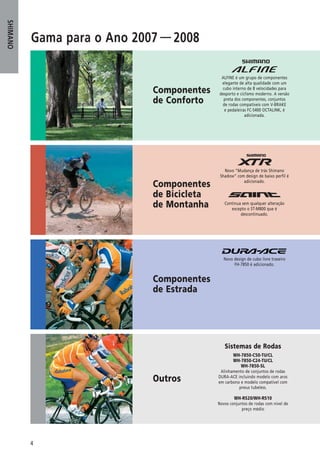 Catalogo 2008 SHIMANO Portugues