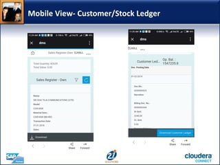Mobile View- Customer/Stock Ledger
 