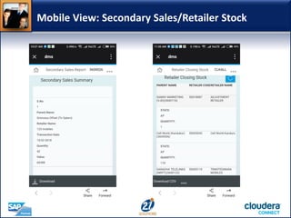 Mobile View: Secondary Sales/Retailer Stock
 