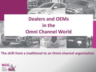 Dealers and OEMs
in the
Omni Channel World
The shift from a traditional to an Omni-channel organization
 