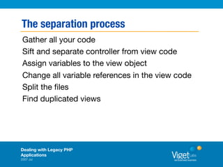 Dealing With Legacy PHP Applications