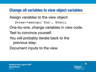 Dealing With Legacy PHP Applications