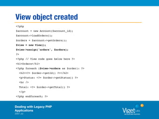 Dealing With Legacy PHP Applications