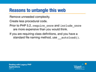 Dealing With Legacy PHP Applications