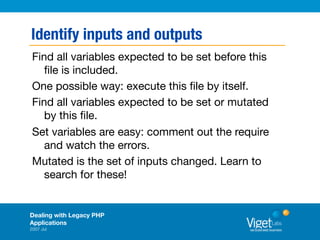 Dealing With Legacy PHP Applications