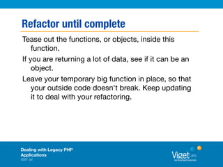 Dealing With Legacy PHP Applications