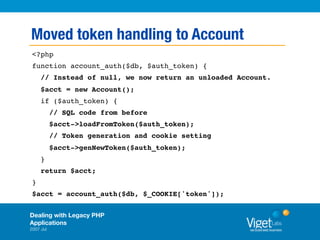 Dealing With Legacy PHP Applications