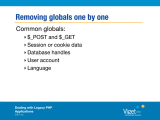 Dealing With Legacy PHP Applications