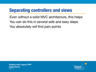 Dealing With Legacy PHP Applications