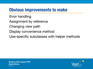 Dealing With Legacy PHP Applications