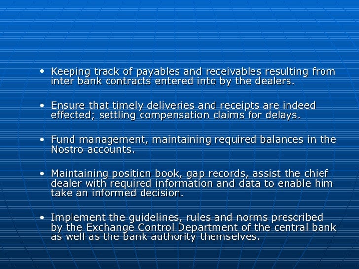 Forex dealing room operations