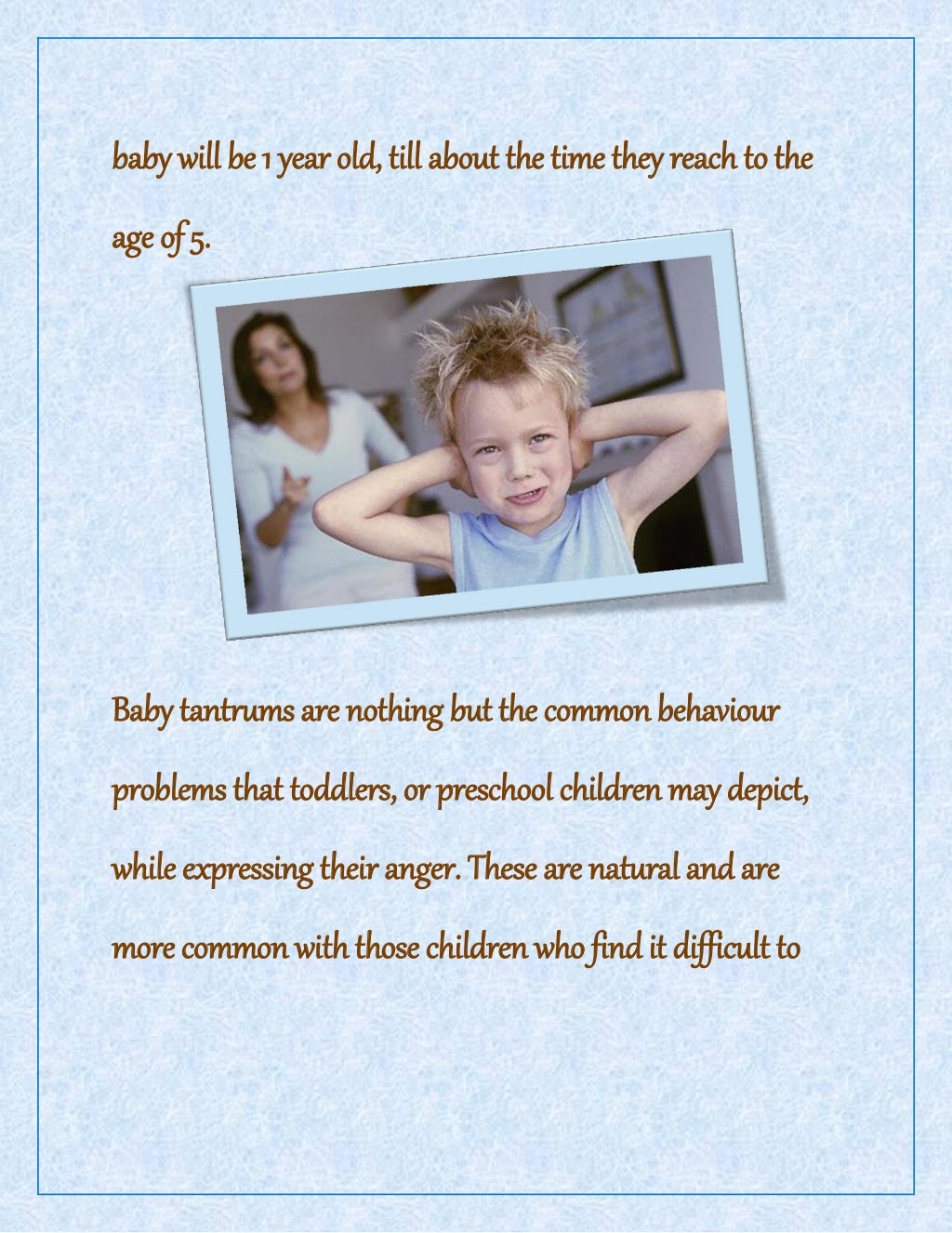 Tips on How to Deal with Baby Tantrums