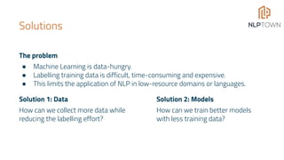 Less Training Data Dealing with Data Scarcity in Natural Language Processing - Belgium NLP ...