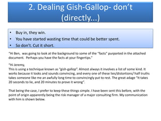 Gish Gallop Example Dealing with denialism climate change | PPTX