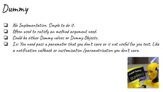 Dealing  with dependencies in tests