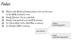 Dealing  with dependencies in tests