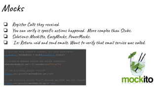 Dealing  with dependencies in tests