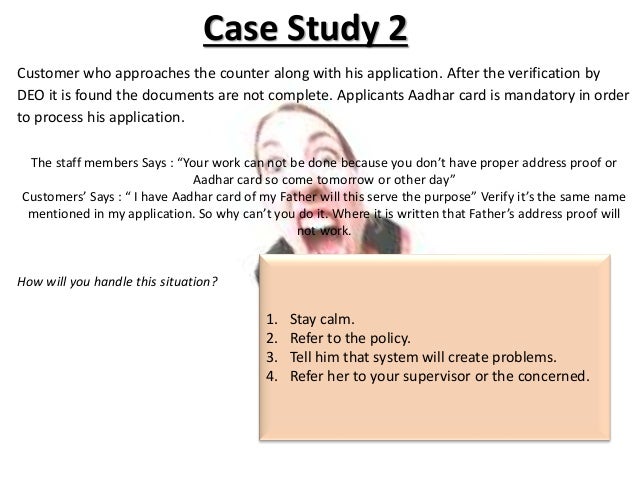 Case study dealing with difficult customers picture