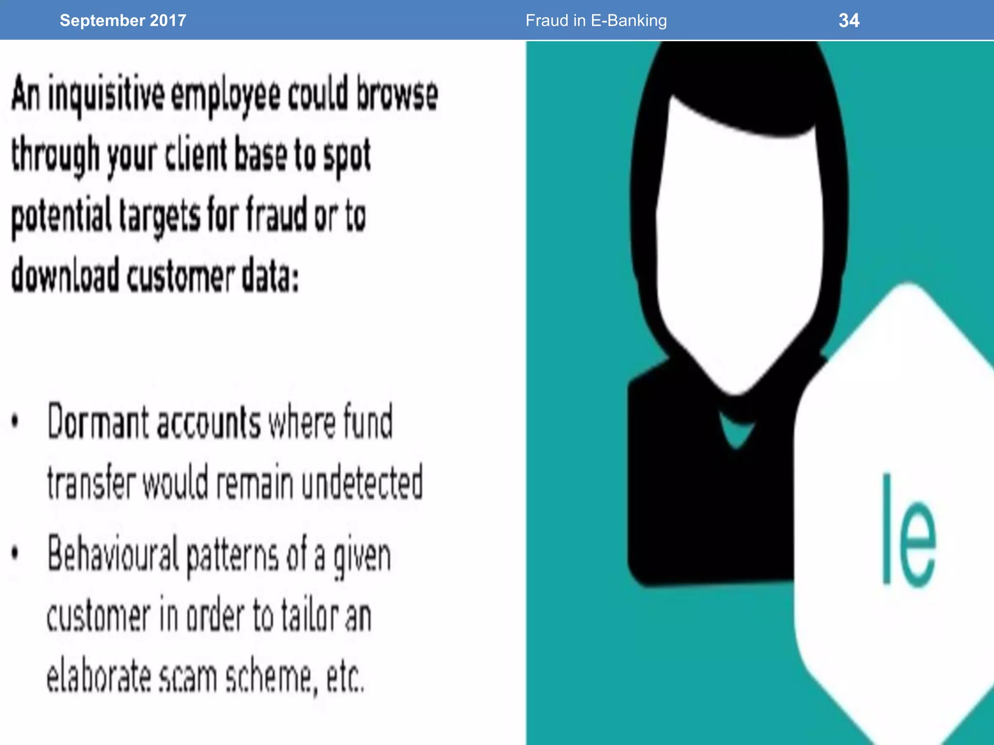 September 2017 Fraud in E-Banking 34
 
