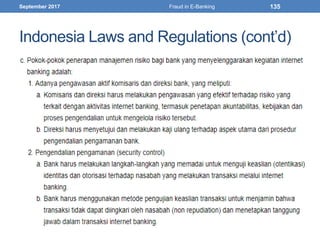 Indonesia Laws and Regulations (cont’d)
September 2017 Fraud in E-Banking 135
 