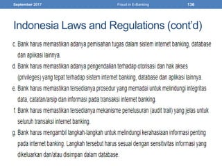 Indonesia Laws and Regulations (cont’d)
September 2017 Fraud in E-Banking 136
 